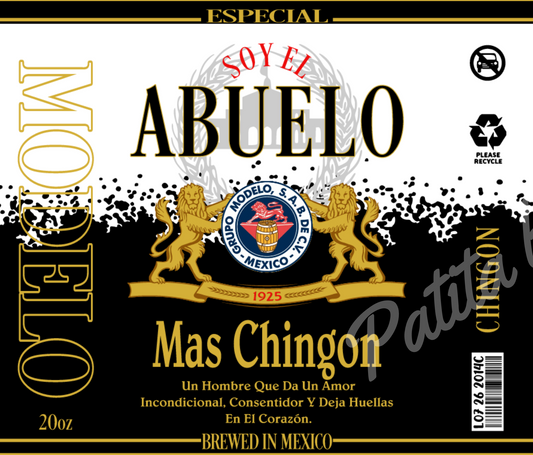 T113 ABUELO CHINGON transfer para sublimar tumbler de 20 oz