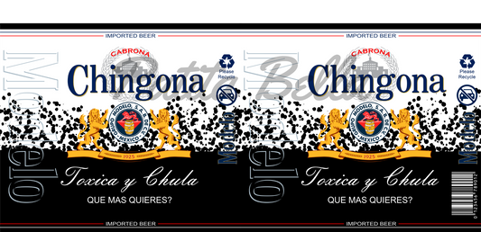 L132 Chingona Negro transfers para libbey sublimacion