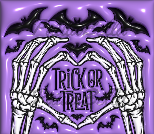 B18 Trick o Treat vinil para tumbler de 20 oz