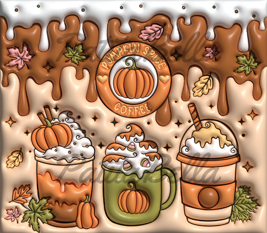 B259 Pumpkin Spice vinil para tumbler de 20 oz