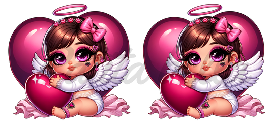 Q34 Angel Bebe sticker vinil de vaso cristal 16oz