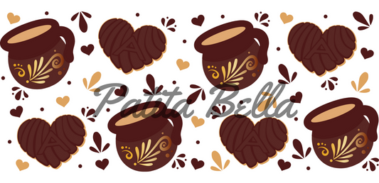 C167 Chocolate Valentines transfers para tazas sublimacion