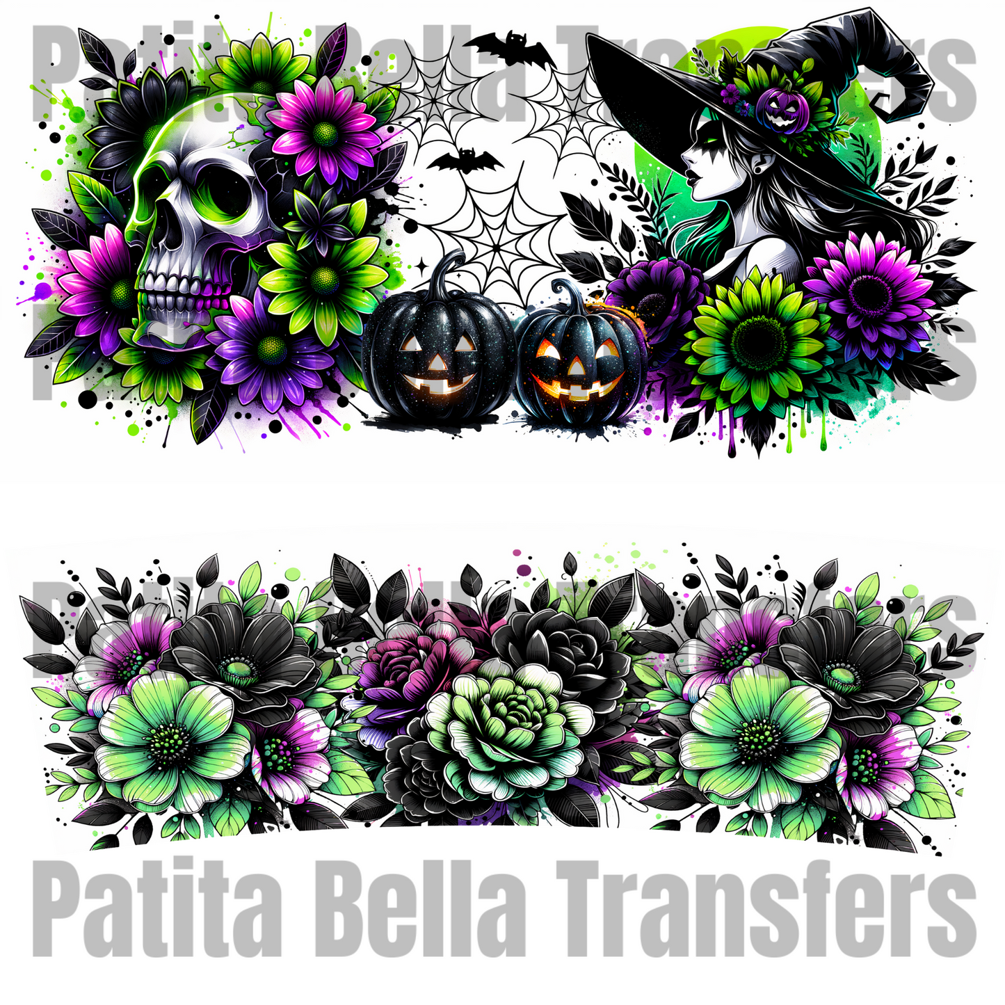 H93 HALLOWEEN transfer para sublimacion tumbler de 40oz