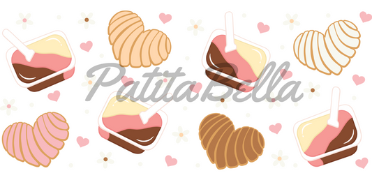 Q20 Concha Duvolin sticker vinil de libbey cristal 16oz