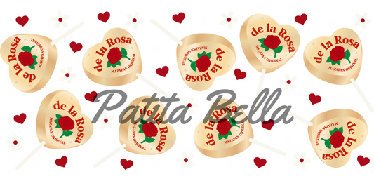 C164 Corazon Mazapan Valentines transfers para tazas sublimacion