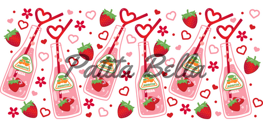 L164 Jarritos Fresas Valentine transfers para libbey sublimacion