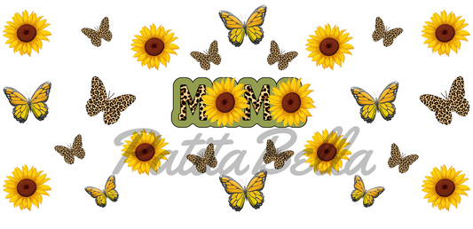 Q82 MAMA Girasol sticker de vinil para vaso de 16 oz