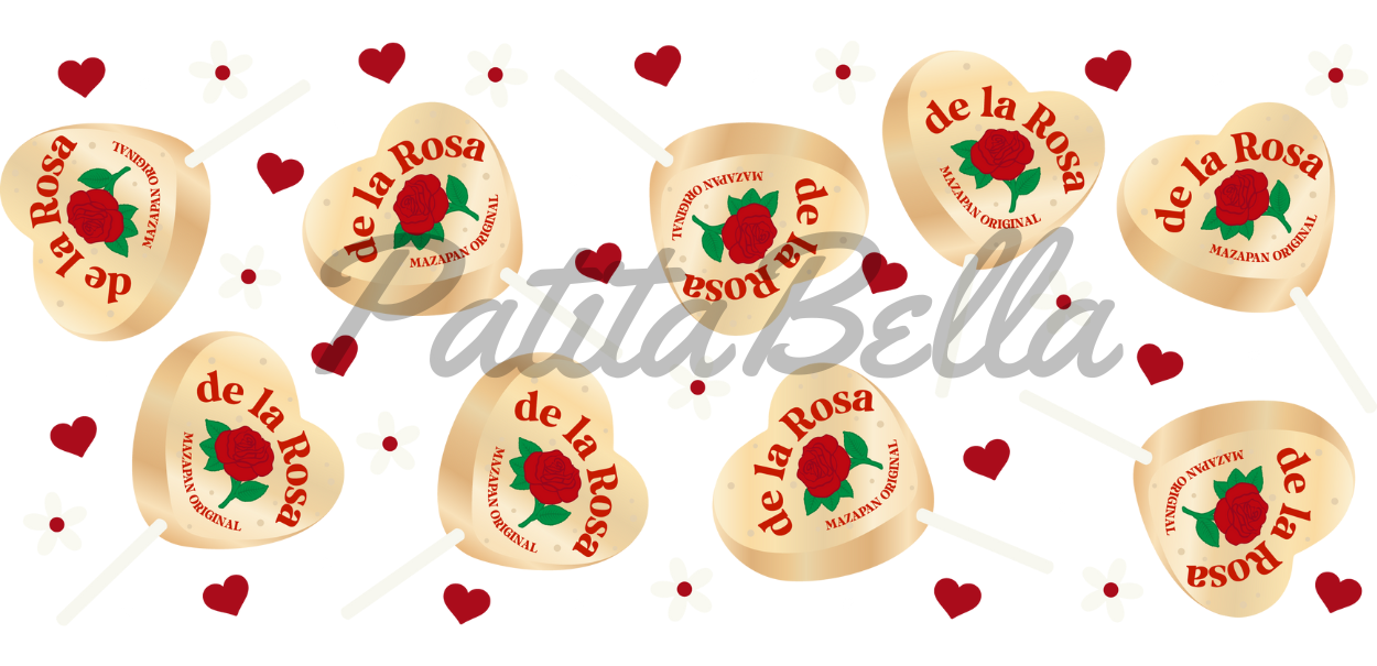 Q19 Mazapan Valentine Paleta sticker vinil de vaso cristal 16oz