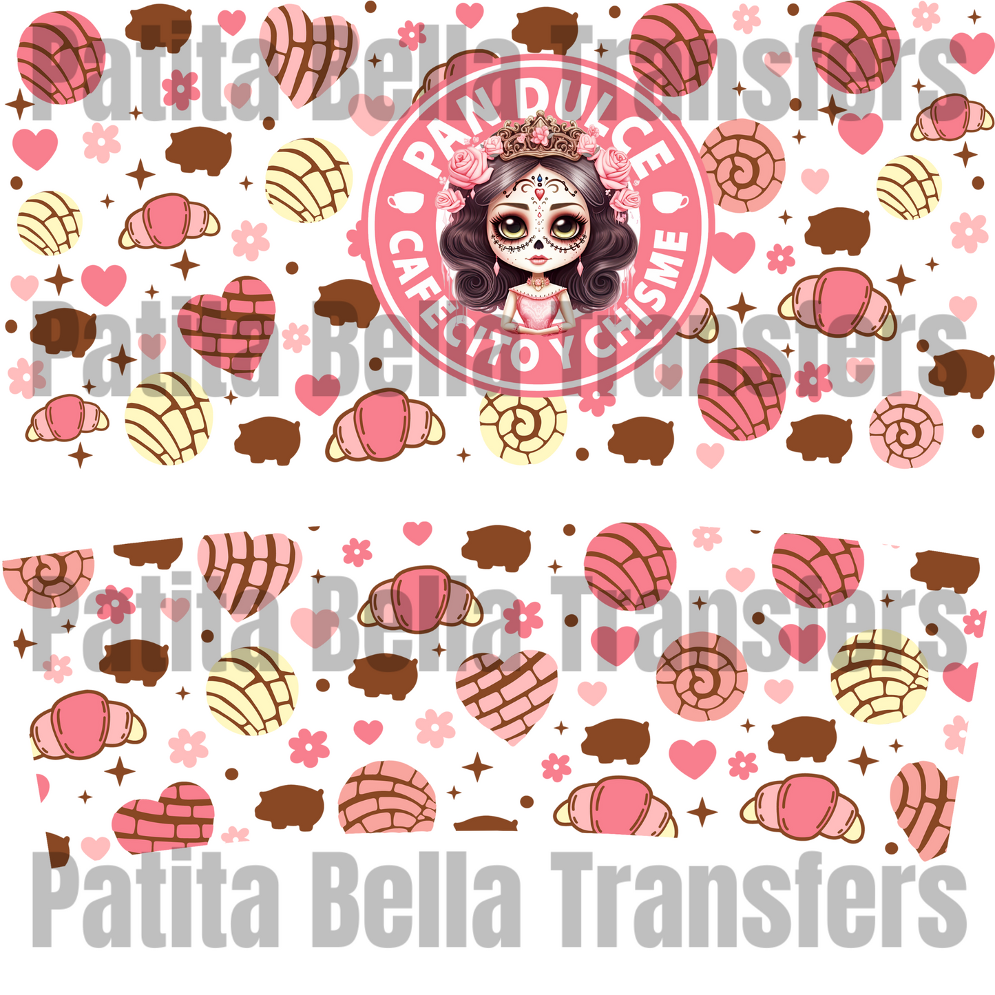 H26 CATRINA transfer para sublimacion tumbler de 40oz