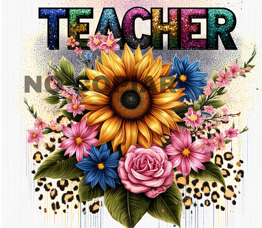 B316 Teacher Maestra Girasol vinil para tumbler de 20 oz