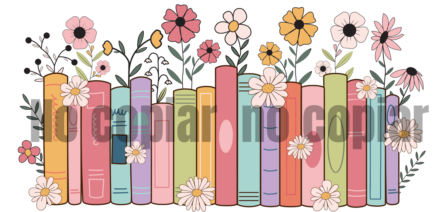 Q48 LIBROS  STICKER DE VINIL DE VASO 16 OZ