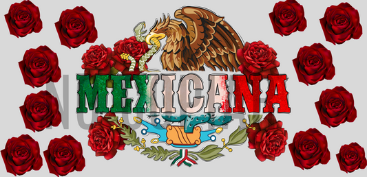 L22 Mexicana transfer sublimacion para vaso cristal de 16oz