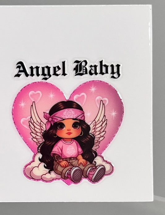 V15 angel Baby transfer uvdtf para vaso tequilero