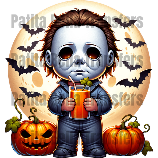 E167 HALLOWEEN 2 TRANSFER DE SUBLIMACION PARA PLAYERA