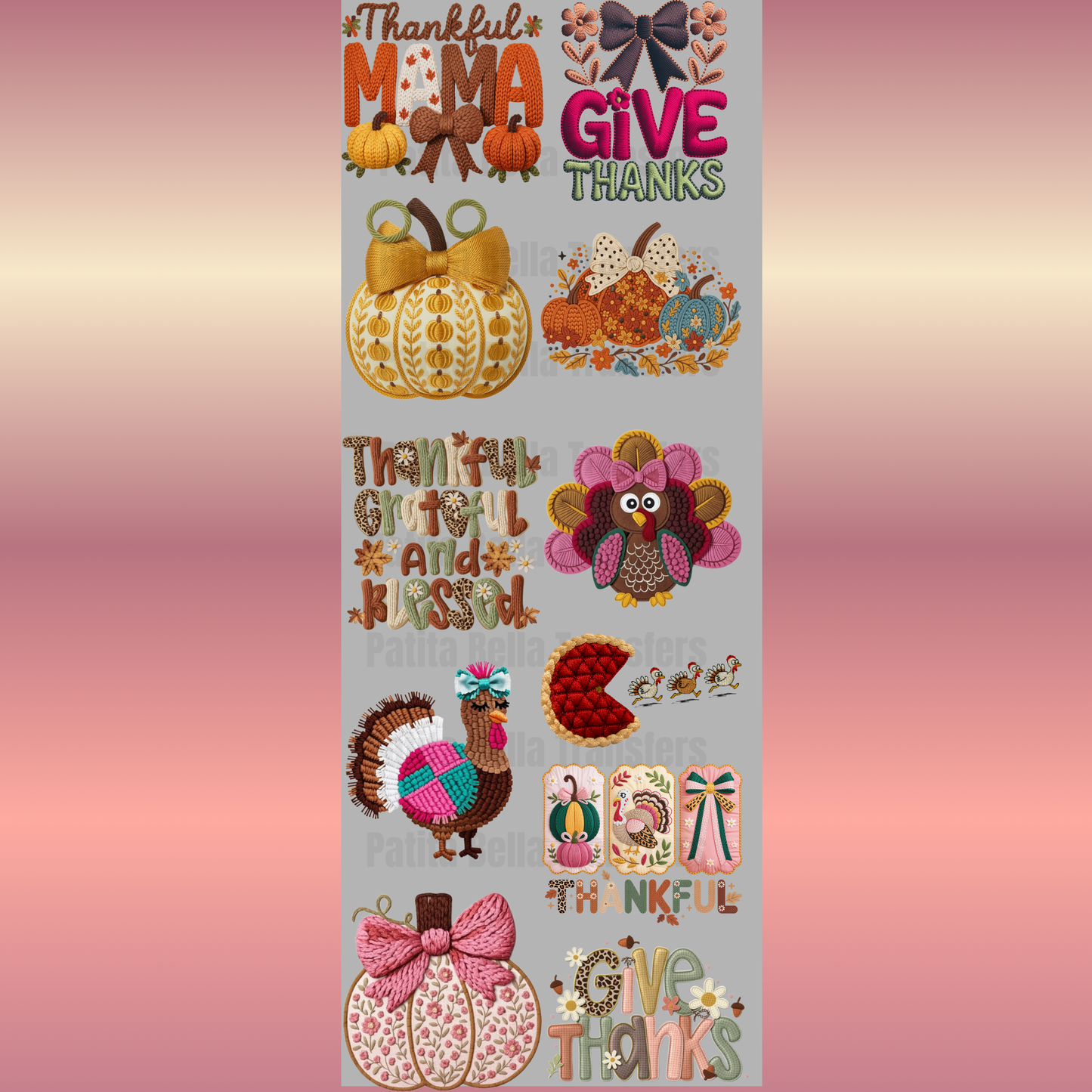 G60 THANKSGIVING  DTF Gang Sheet