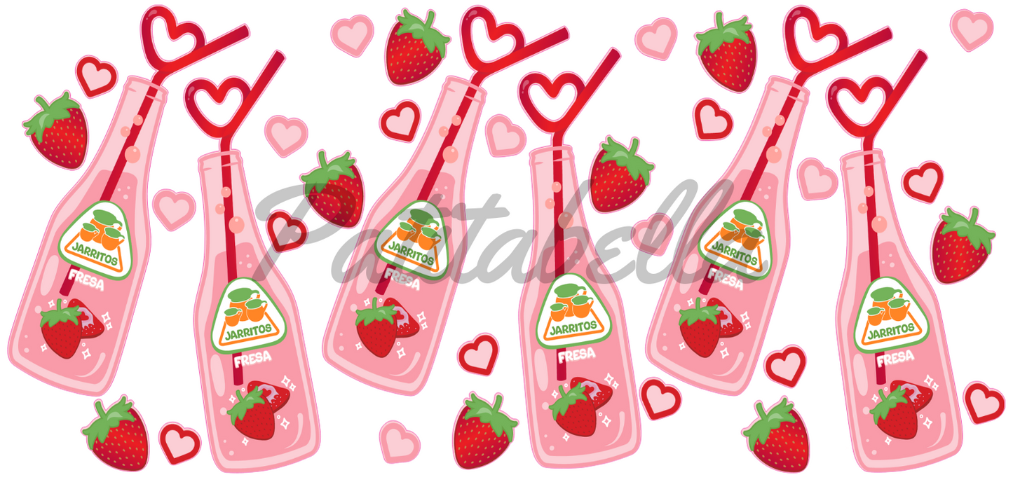 Q5 Jarritos Valentines sticker vinil de vaso cristal 16oz
