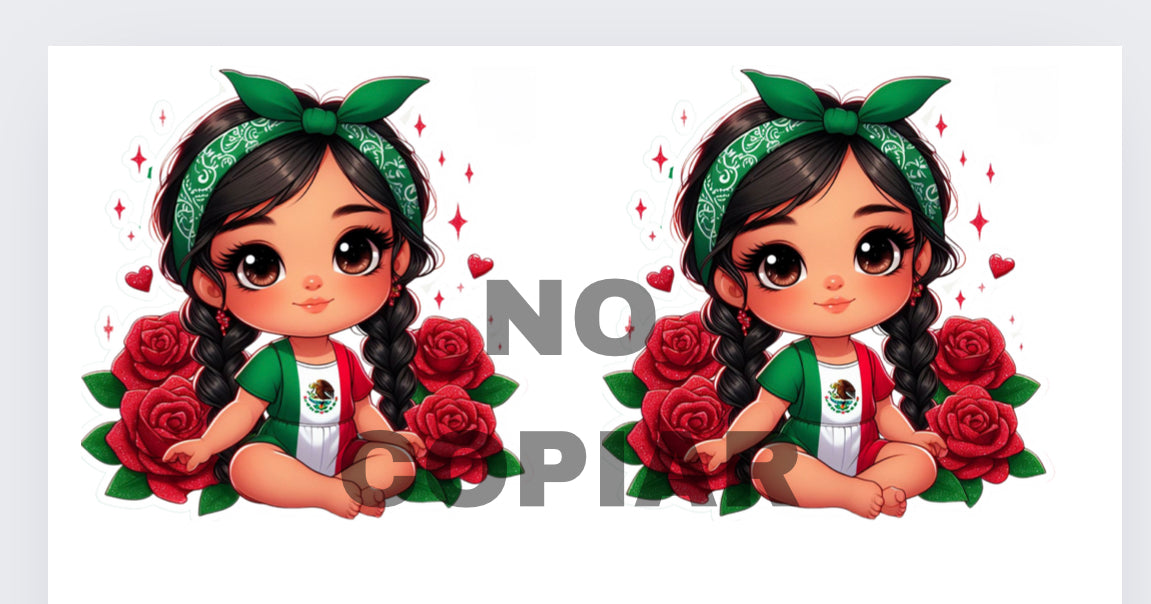 C224 Mexicana Rosas transfer sublimacion para taza