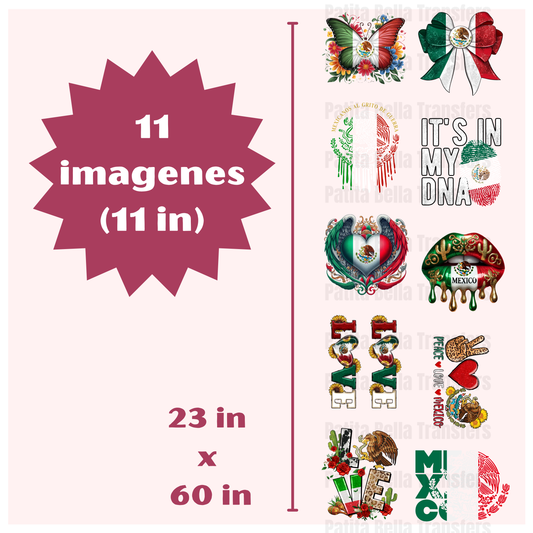 G17 Mexico Hot Peel DTF Gang Sheet