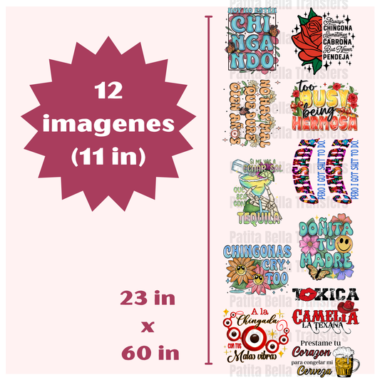 G21 Chingona Hot Peel DTF Gang Sheet