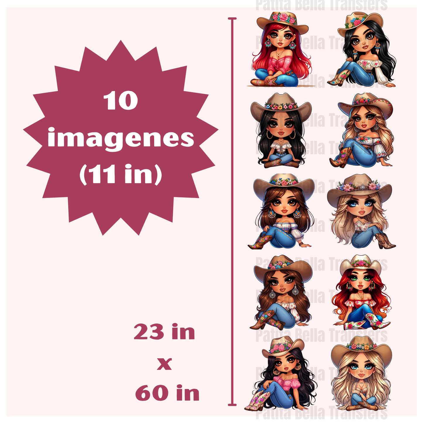 G26 Western Cuties Hot Peel DTF Gang Sheet