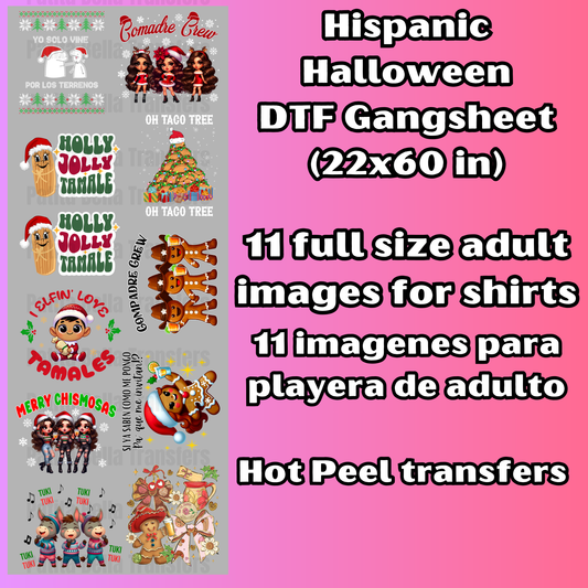 G47 Hispanic Navidad Hot Peel DTF Gang Sheet