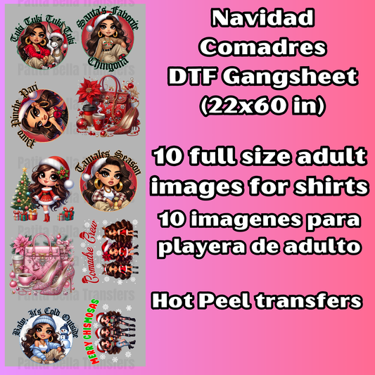 G52 Navidad Comadres Hot Peel DTF Gang Sheet