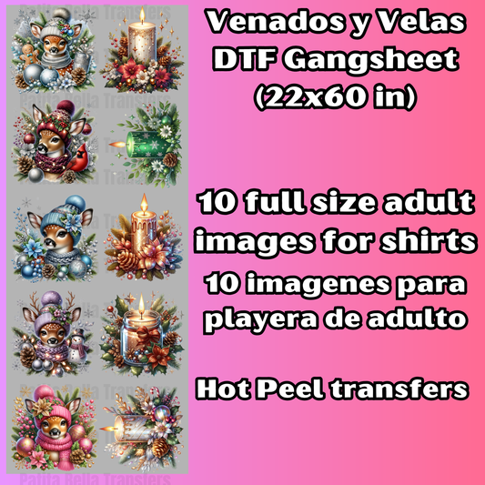 G54 Venados Y Velas Hot Peel DTF Gang Sheet