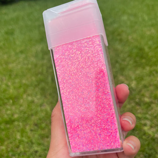 Rosa Glow In The Dark Fino Mediano Glitter