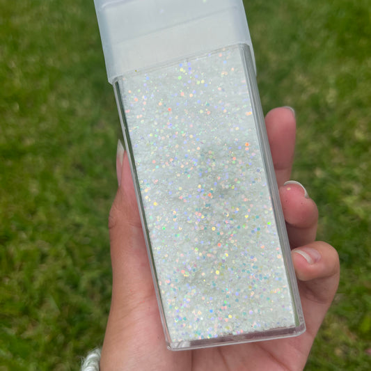 Blanco Glow In The Dark Fino Mediano Glitter