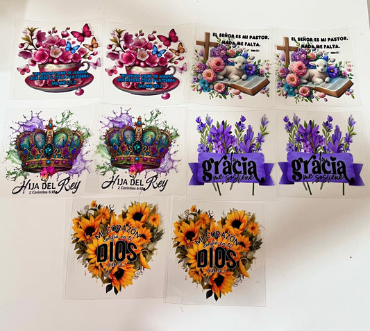 PU1 Paquete 5 pcs/uvdtf para vaso