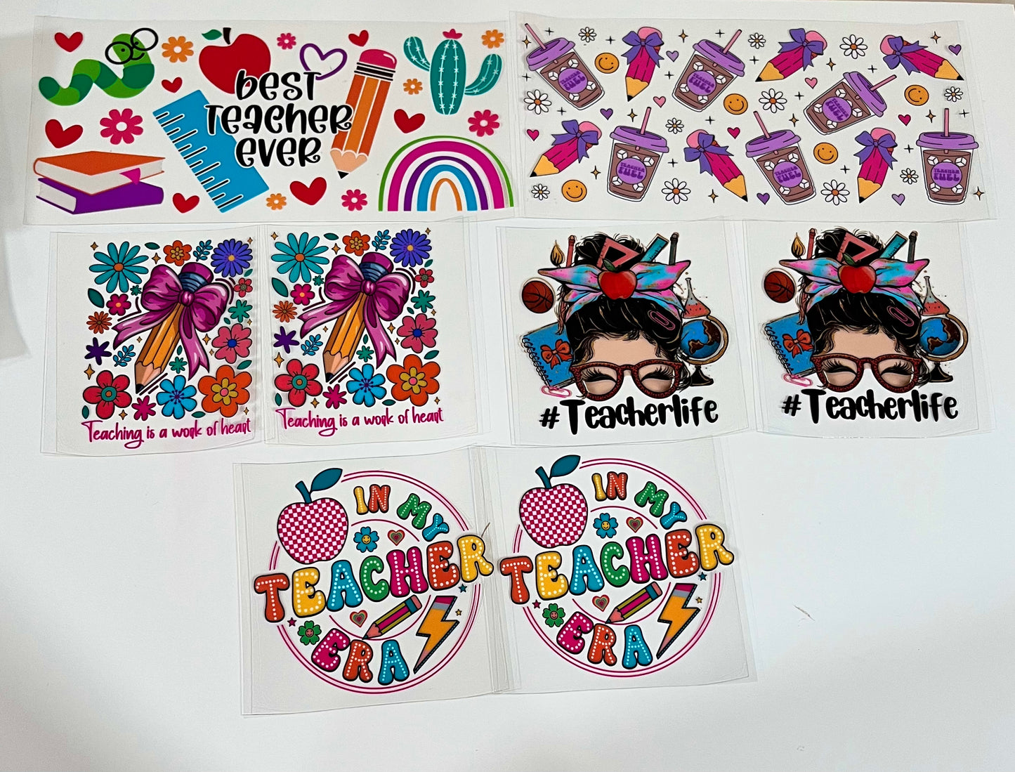 PU4 Paquete 5 pcs/uvdtf para vaso