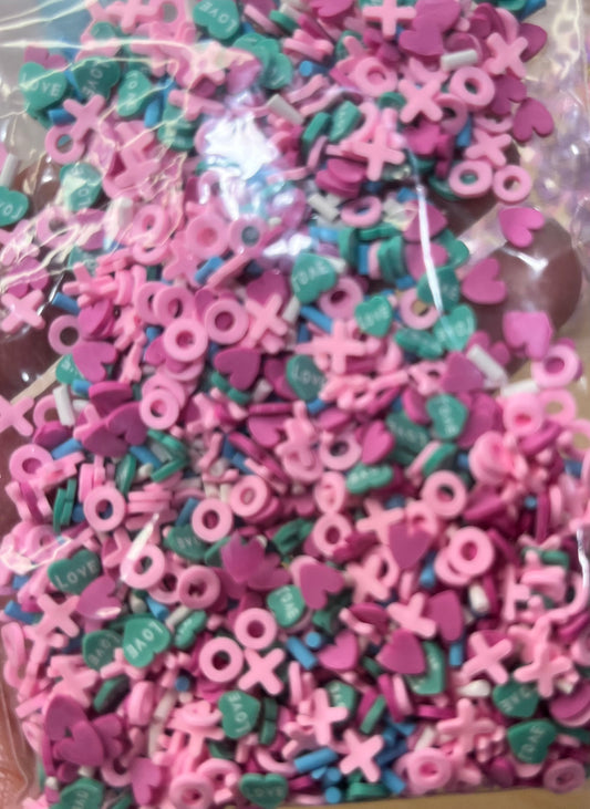 SP11 XOXO Sprinkles de Polimero bolsita de 15 gr